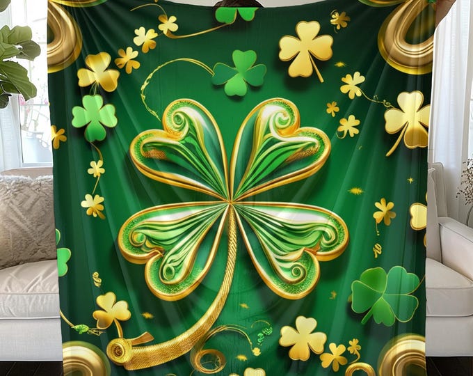 St. Patrick's Day Shamrock Blanket: Cozy Green Clover Throw