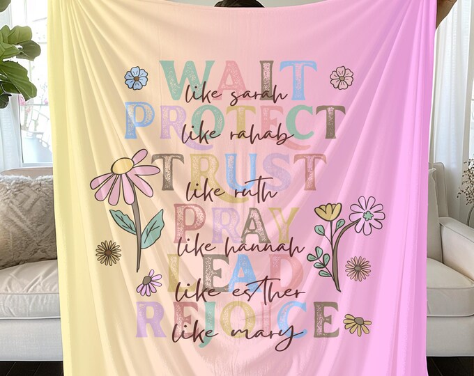 Soft Spring Blanket: Christian Women Design - Cozy Throw