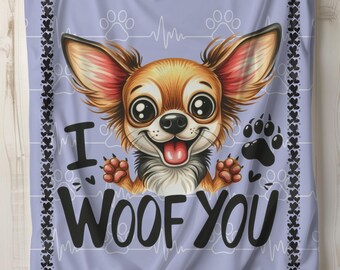 I Woof You Blanket: Soft Pet Lover Throw