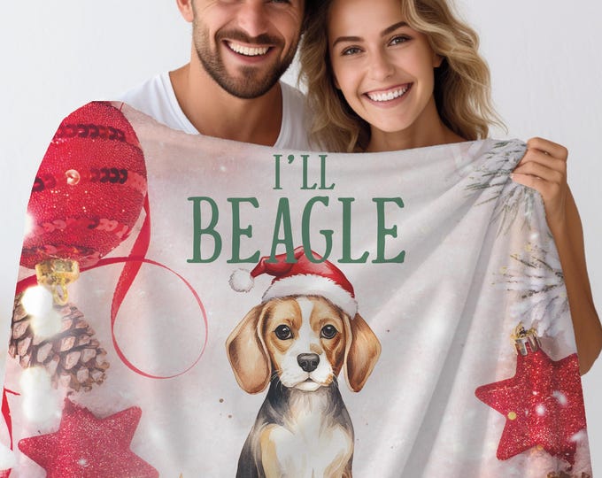 Beagle Christmas Blanket: Holiday Cozy Throw for Dog Lovers