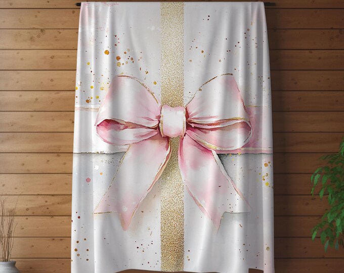 Christmas Bow Blanket: Cozy Holiday Throw, Winter Gift