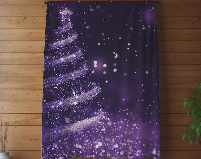Purple Christmas Tree Throw Blanket: Cozy Holiday Decor