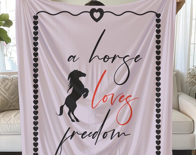 Plush Horse Blanket: Equestrian Decor Soft Throw