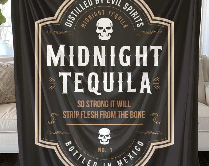Midnight Tequila Blanket: Soft Cozy Throw