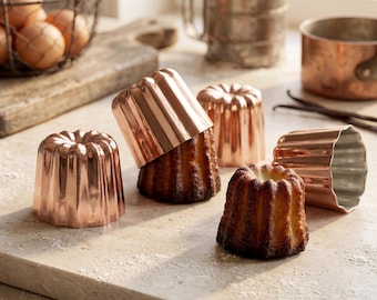 Handcrafted French Copper Canelé Molds, Tin-Lined Solid Copper Bakeware - Limited Stock Sale