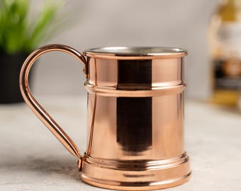 手作りの純銅製ビールジョッキ、500ml