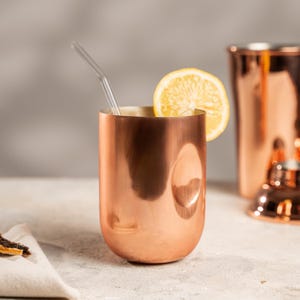 Handmade Solid Copper Drinking Cup, Copper Cocktail Tumbler, 300 ml