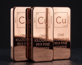 1kg Copper Bar, Pure Copper Bar, Solid Copper Ingot, Raw Copper Metal Block, Copper Gift