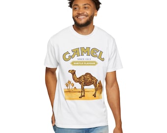 Camel Vintage Camel Graphic T-Shirt | Desert Pyramid Illustration