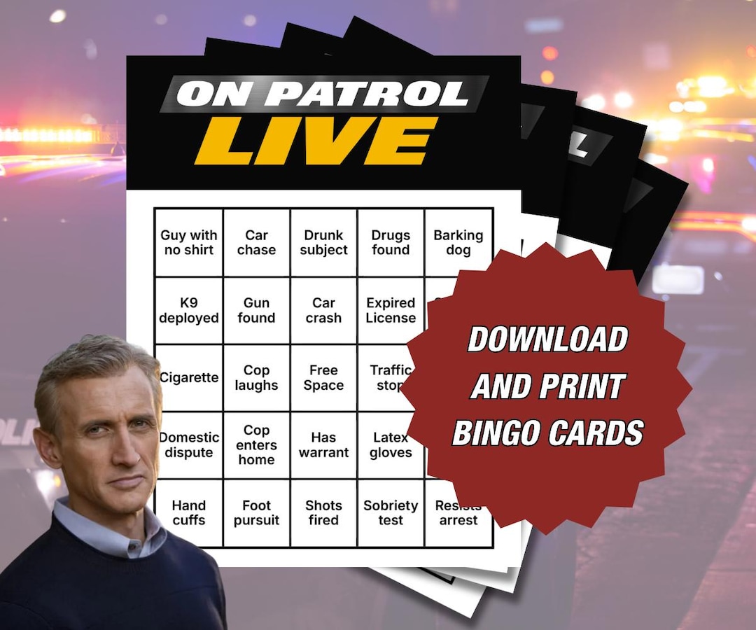 On Patrol Live Bingo: Watch Party Game (digital Download)