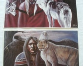 Native American Original Signature and Numbered Prints by Artist C.R. FULTZ Purchased in Oklahoma 18-1 4 quot x 12-1 4