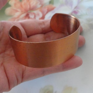 Vintage Copper Cuff Bracelet Solid Copper Unisex Copper Cuff Bracelet Shiny Copper Cuff Simplistic and Unadorned Design 7-3/8