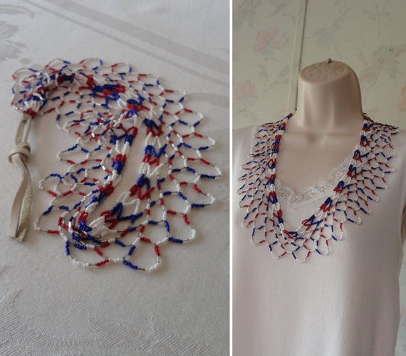 Vintage Artisan Southwestern Beaded Necklace Nati… - image 1