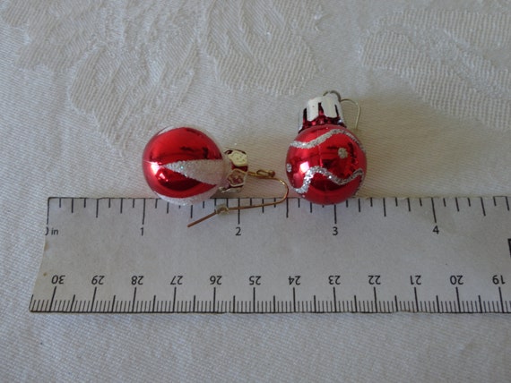 Glittery Christmas Ball Earrings SET of THREE Fun… - image 3