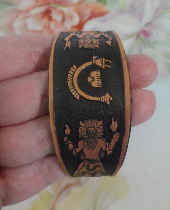 Vintage Solid Copper Cuff Traditional Native Amer… - image 4