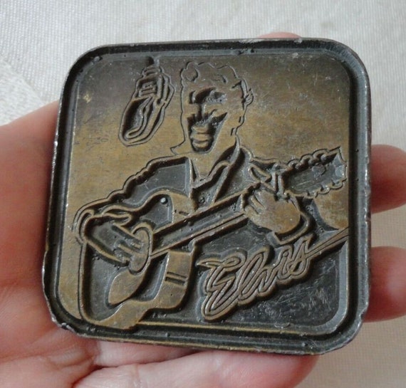 Rare 1950s Young Elvis Presley Brass Belt Buckle One … - Gem