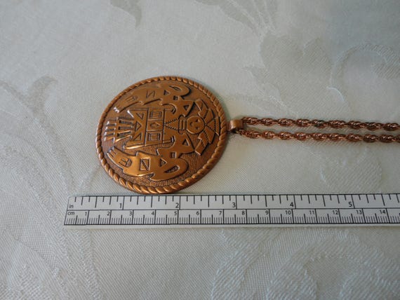 1950s Bell Trading Post Solid Copper Kachina Pend… - image 6