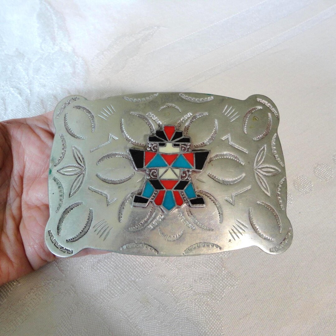Vintage FRONTIER BUCKLES Belt Buckle Made in USA Native American Style ...