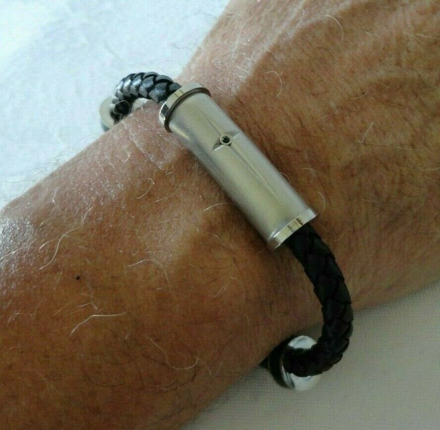 The Bradford Exchange protection and Strength for Son Engraved Cross Sentiment 9 Leather Bracelet black Sapphire Accent Adult Son 9 Etsy UK