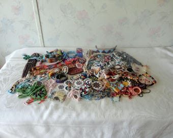 5# LOT SEED BEAD Lot Native American Style Southwestern Beadwork All Items For Repair-Repurpose-Reinvention-Reuse or Bead Harvest (lot#9)