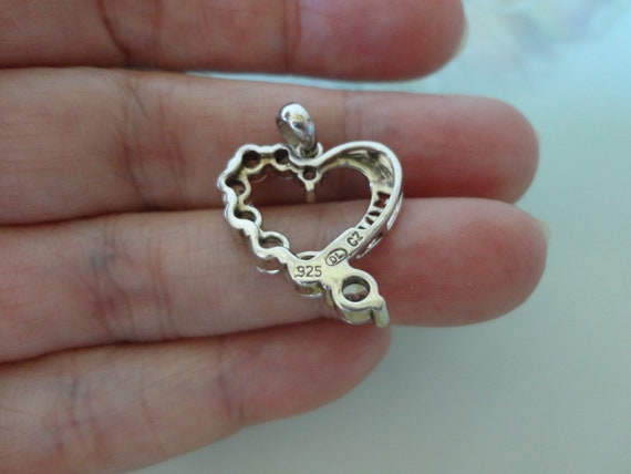 Jewelry Pilot Sterling Silver Prong-Set CZ Heart Shape MOM Charm Pendant Necklace Jewelry Pilot Sterling Silver Prong-Set CZ Heart Shape MOM Charm Pendant Necklace