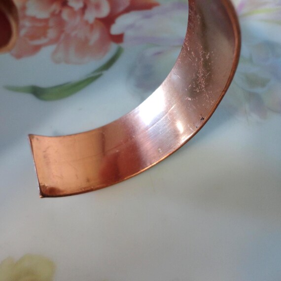 Vintage Solid Copper & Brass Cuff Bracelet Artisa… - image 7