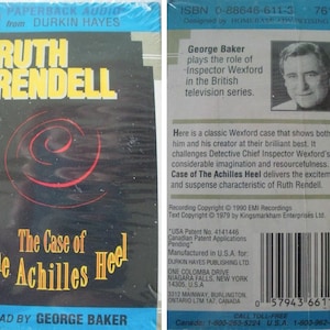 Vintage SEALED Paperback Audio Cassette The CASE Of The ACHILLES Heel by Ruth Rendell Read by George Baker