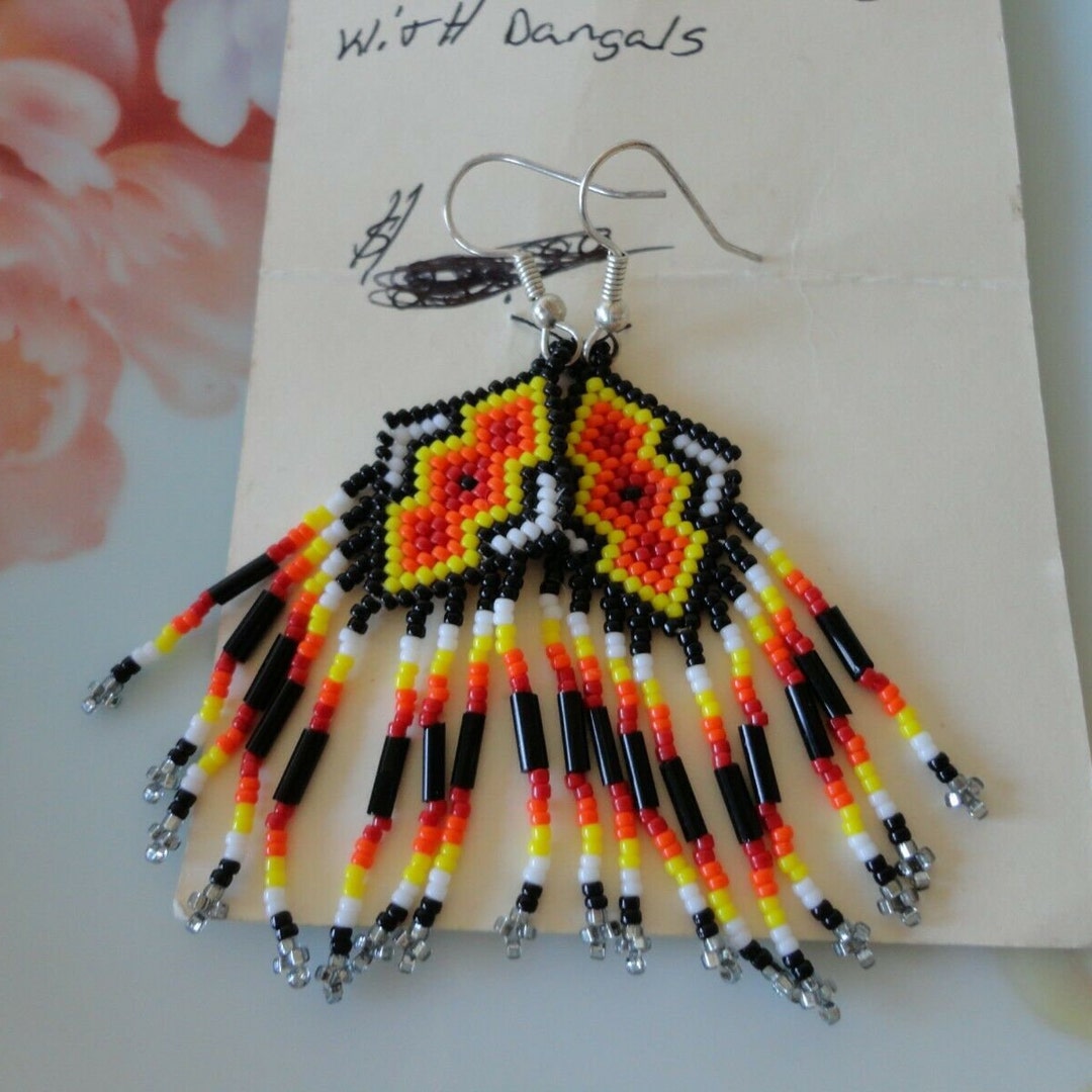 70s USA vintage beads bangle & earrings - Shop panic-art