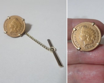 アンティーク雑貨 Indian Clip Vintage Indian Head Tie Clip 2