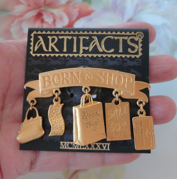 jj vintage gilt pin - Gem