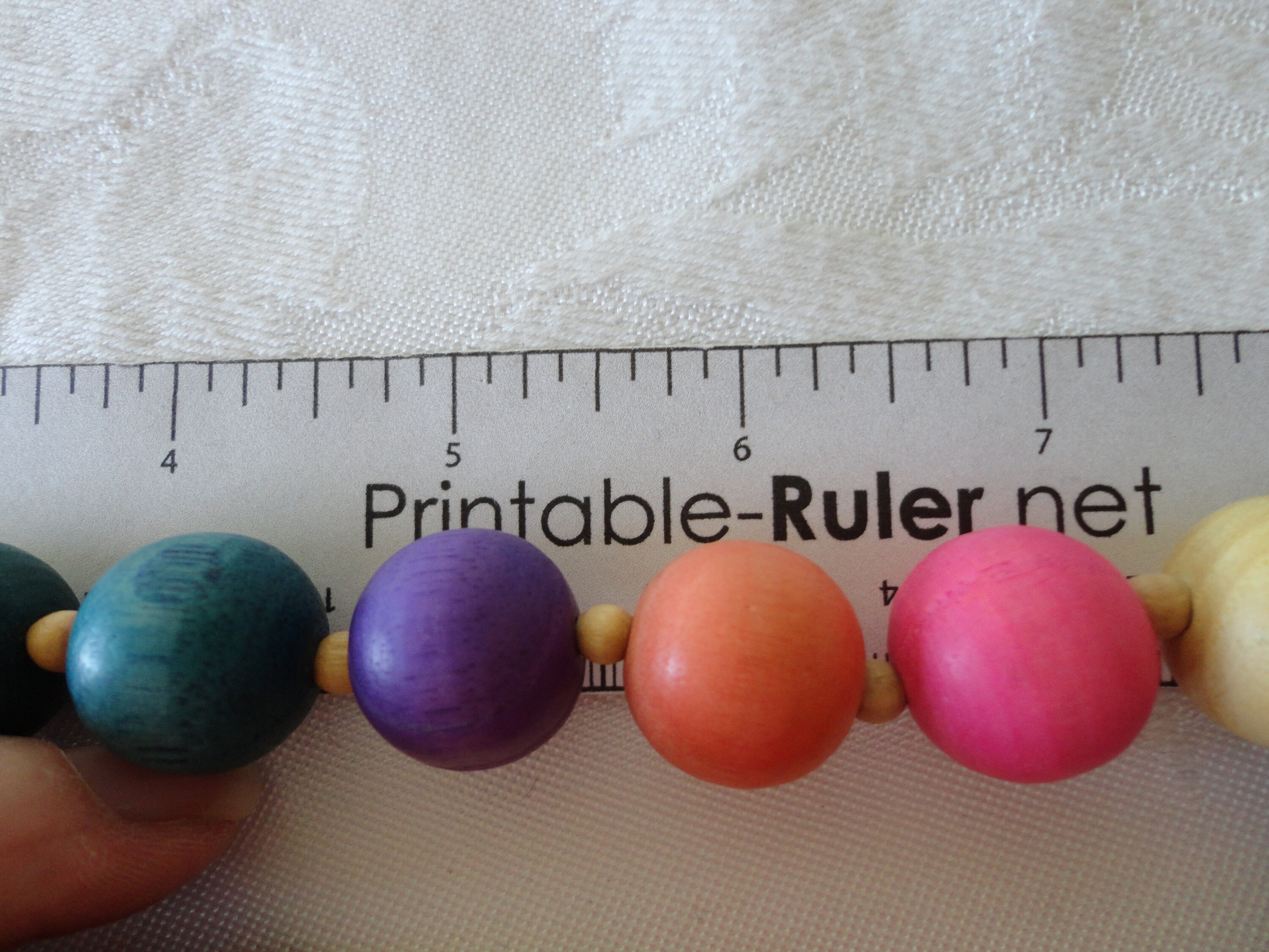 vintage wooden gumball beads necklace colorful large round gum etsy