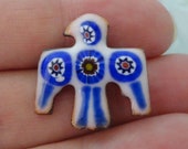 Vintage Murano Millefiori Glass on Copper Thunderbird Brooch Pin Mid Century Copper Native American Style Thunderbird Italian Glass Overlay