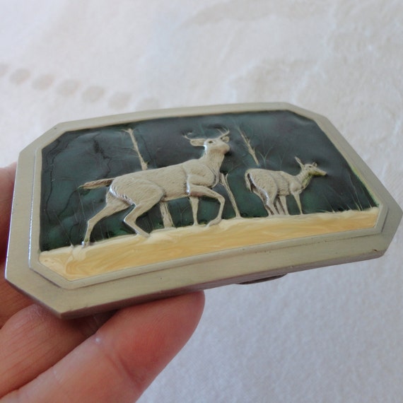 NOS Vintage Great American Buckle DEER Belt Buckl… - image 4