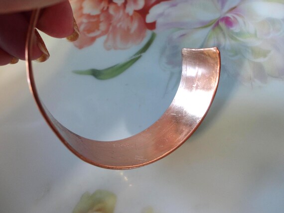 Vintage Solid Copper & Brass Cuff Bracelet Artisa… - image 6