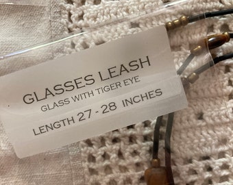 Glasses Leash/Lanyard-Tiger Eye and Matte Miyuki Beads -27-28 Inches - Gift-boxed