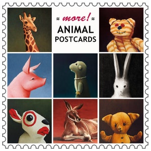 Postcard 6-pack ANIMALS image 1