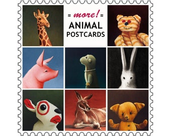 Postcard 6-pack ANIMALS