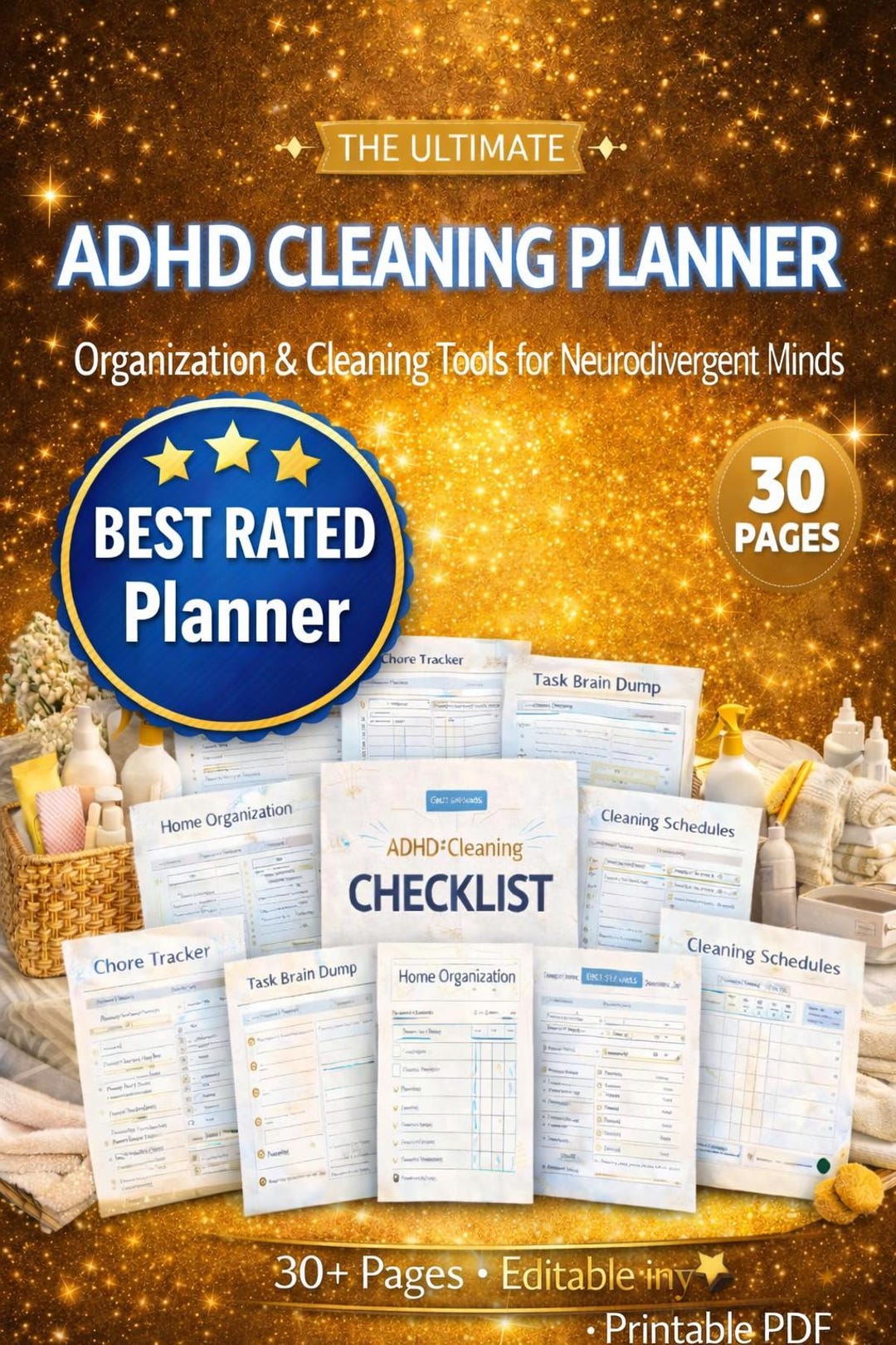 ADHD Home Care Planner for Mess Blindness • Visual Cleaning System PDF ...