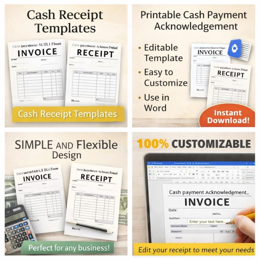 Payment Acknowledgement Receipt Template | Proof of Payment Form ...