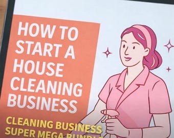 Cleaning Business Bundle containing Forms, Contracts, Service Agreements, Flyers, Social Media Posts, Business Cards and Checklists