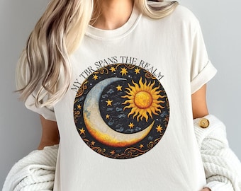 Fantasy Reader TBR List Comfort Colors Shirt, Celestial Tshirt, Dark Academia Tee, Book Lover Gift, Fairy Shirt, Fantasy Book Lover Shirt