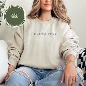 Custom Sweatshirt, Personalized Crew Neck Sweatshirt, Custom Crew, Retro Personal Crew Neck Sweater, Custom Name Sweatshirt