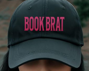 Book Brat Hat, Embroidered Bookish Cap, Fairycore, Goblincore, Book Lover Hat, Reading Aesthetic Embroidery, Booktok Merch, Romantasy Hat