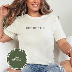 Customizable Crew Neck T-Shirt, Personalized Shirt, Custom Name Shirt, Custom DTG Shirt, Personal Quote Tee, Custom Text Shirt