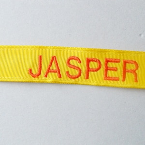 Personalized Solid Color Dog or Puppy Collar - Classic Style/Girl dog/Boy dog/Solid Color Ribbon and Webbing