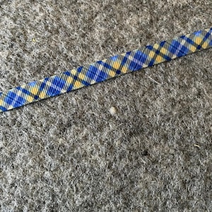 Custom Listing for Rosa - Yellow and Blue Plaid collar - pastel girl cat, kitten, Quick Release Collar, Adjustable