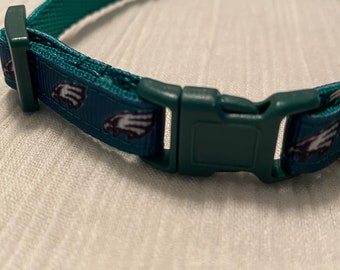 Philadelphia Eagles Inspired and Themed Cat or Kitten Collar, Eagles Breakaway Collar - girl cat, boy cat, Tiny Dog