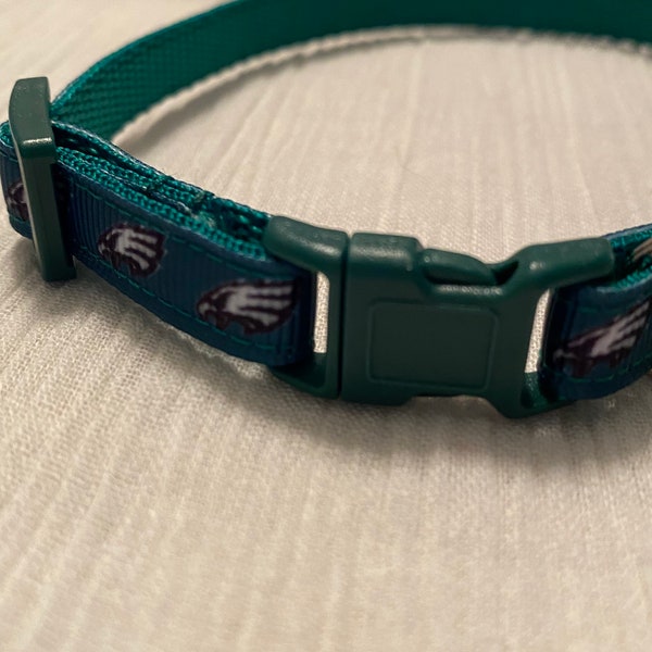 Philadelphia Eagles Inspired and Themed Cat or Kitten Collar, Eagles Breakaway Collar - girl cat, boy cat, Tiny Dog