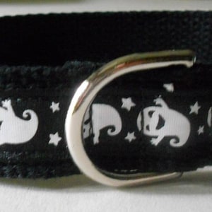 Halloween Dog Collar, Puppy Collar, Cute Ghosts, Grosgrain Ribbon