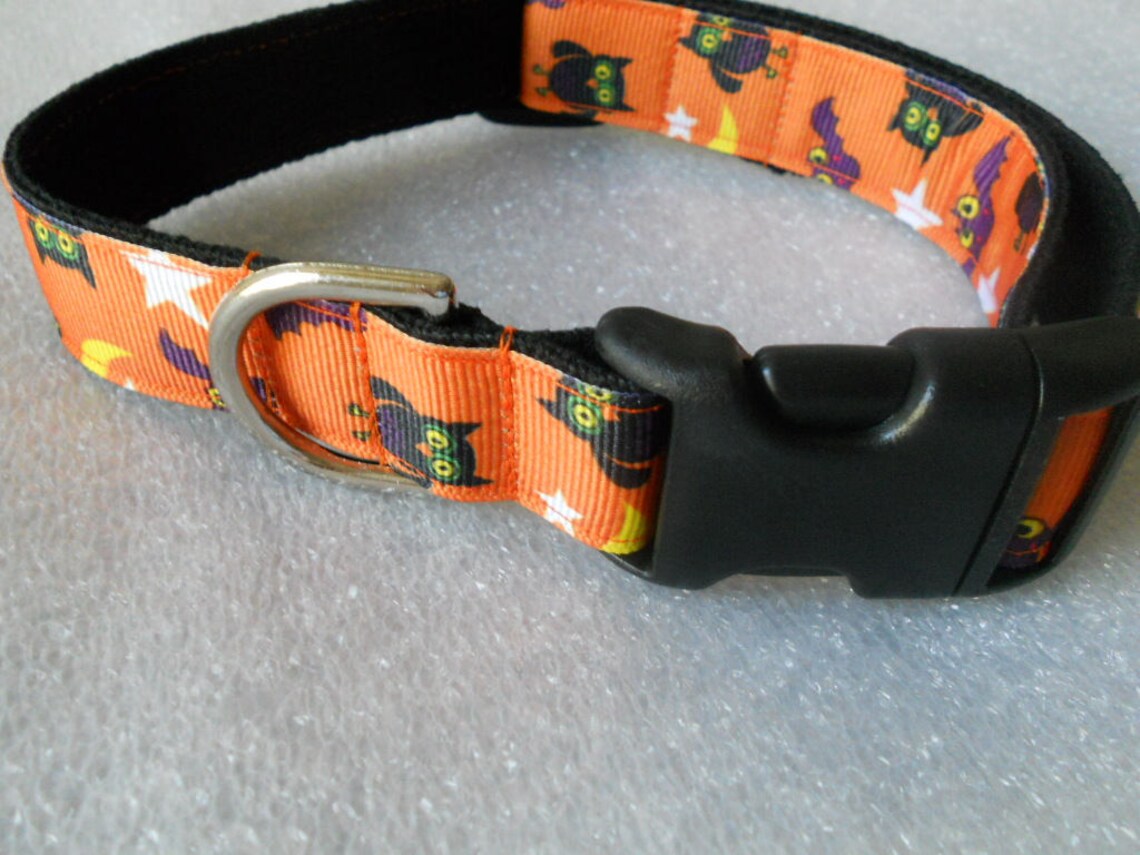 Halloween Dog Collar Puppy Collar Cute Ghosts Grosgrain Etsy